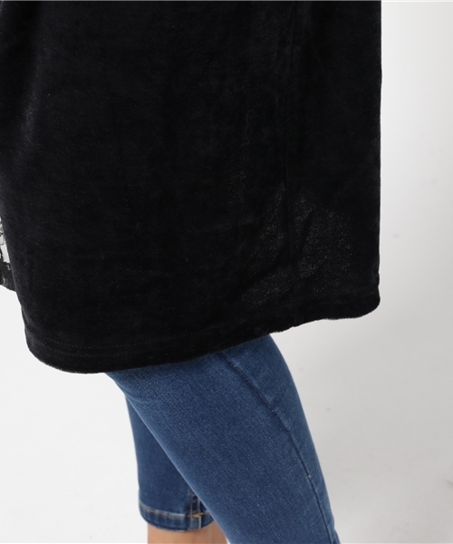 WEGO（ウィゴー）の「WEGO/ベロアレースガウン（シャツ/ブラウス・レディース・ブラック/ピンク・FREE）」の10枚目の写真