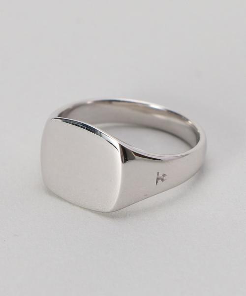 BEAUTY&YOUTH UNITED ARROWS（ビューティーアンドユースユナイテッドアローズ）の「＜TOM WOOD＞ MINI SIGNET RING/リング □□¨（リング・メンズ・シルバー・SMALL）」の3枚目の写真