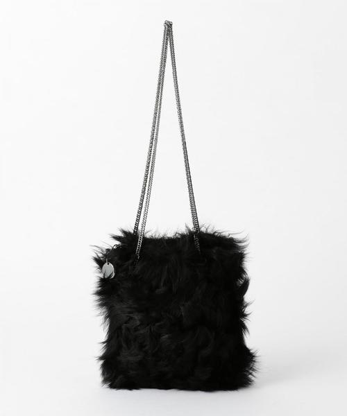 green label relaxing(グリーンレーベルリラクシング)の「★KF GIANI FUR バッグ ◆(ショルダーバッグ・レディース・ブラック/ベージュ・FREE)」の1枚目の写真