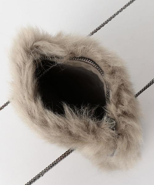 green label relaxing(グリーンレーベルリラクシング)の「★KF GIANI FUR バッグ ◆(ショルダーバッグ・レディース・ブラック/ベージュ・FREE)」の10枚目の写真