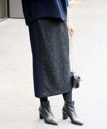 IENA×Naoko Tsuji チェックバイカラースカート◆