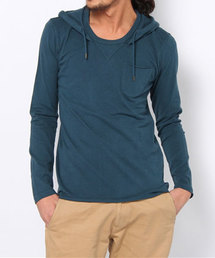 OVERDYED BRAZIL COTTON / PULLOVER HOODED SHIRT