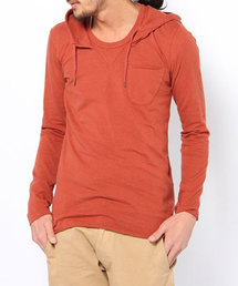 OVERDYED BRAZIL COTTON / PULLOVER HOODED SHIRT