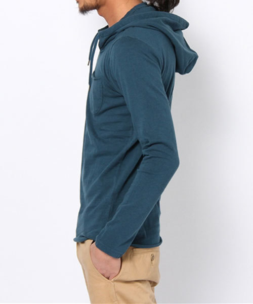 MR.OLIVE（ミスターオリーブ）の「OVERDYED BRAZIL COTTON / PULLOVER HOODED SHIRT（パーカー・メンズ・オレンジ/ターコイズブルー/オリーブ・SMALL/MEDIUM/LARGE）」の9枚目の写真