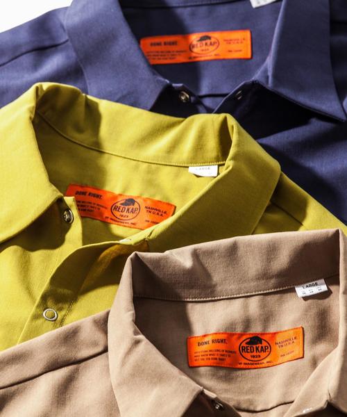 RED KAP（レッドキャップ）の「【別注】 ＜RED KAP＞ TW WORK SHORT SLEEVES SHIRTS ◆（シャツ/ブラウス・メンズ・ダークブラウン/ベージュ/マスタード/パープル/ダークグリーン・SMALL/LARGE/MEDIUM）」の10枚目の写真