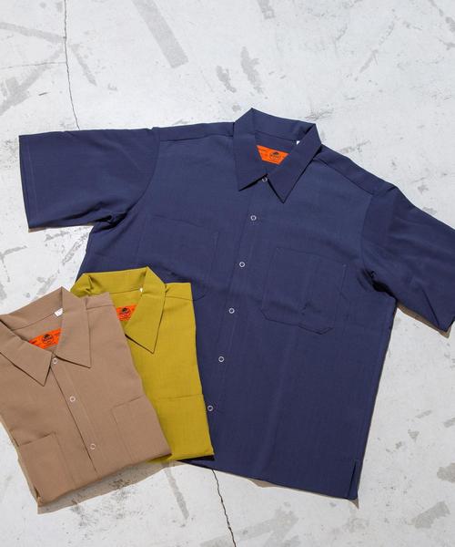 RED KAP（レッドキャップ）の「【別注】 ＜RED KAP＞ TW WORK SHORT SLEEVES SHIRTS ◆（シャツ/ブラウス・メンズ・ダークブラウン/ベージュ/マスタード/パープル/ダークグリーン・SMALL/LARGE/MEDIUM）」の7枚目の写真