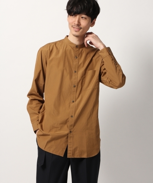 GLOBAL WORK（グローバルワーク）の「バンドカラーシャツ/777083（シャツ/ブラウス・メンズ・ベージュ系その他3/ホワイト/ライトブルー・X-LARGE/LARGE/MEDIUM/SMALL）」の3枚目の写真