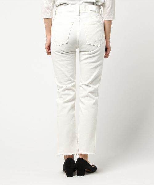 MOUSSY（マウジー）の「BROKEN BLEACH SKINNY（デニムパンツ・レディース・ライトブルー/ホワイト・25inch/24inch/26inch/23inch）」の3枚目の写真