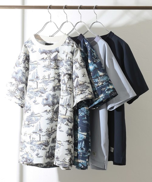 Snow Peak（スノーピーク）の「Snow Peak×relume / 別注スノーピーク DOT AIR Tシャツ#（Tシャツ/カットソー・メンズ・ライトグレー/ネイビー・L/M）」の5枚目の写真