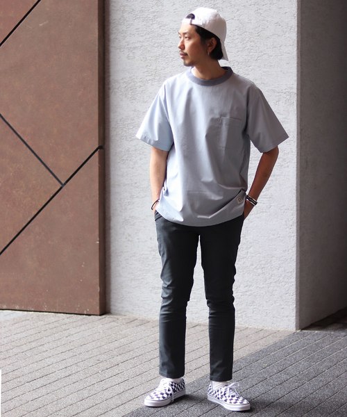 Snow Peak（スノーピーク）の「Snow Peak×relume / 別注スノーピーク DOT AIR Tシャツ#（Tシャツ/カットソー・メンズ・ライトグレー/ネイビー・L/M）」の3枚目の写真