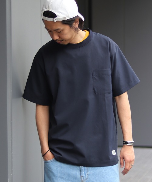 Snow Peak（スノーピーク）の「Snow Peak×relume / 別注スノーピーク DOT AIR Tシャツ#（Tシャツ/カットソー・メンズ・ライトグレー/ネイビー・L/M）」の6枚目の写真