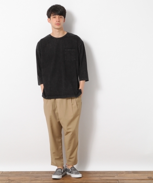 RAGEBLUE（レイジブルー）の「ケミカルドロップショルダークルー7分袖/793974（Tシャツ/カットソー・メンズ・ライトブルー/ブラック/ブルー・LARGE/MEDIUM/SMALL）」の12枚目の写真