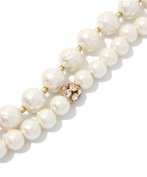 laboratory work（ラボラトリーワーク）の「ダブルパール 　ネックレス　【結婚式】（ネックレス・レディース・アイボリー/オフホワイト・フリー/MEDIUM）」の12枚目の写真