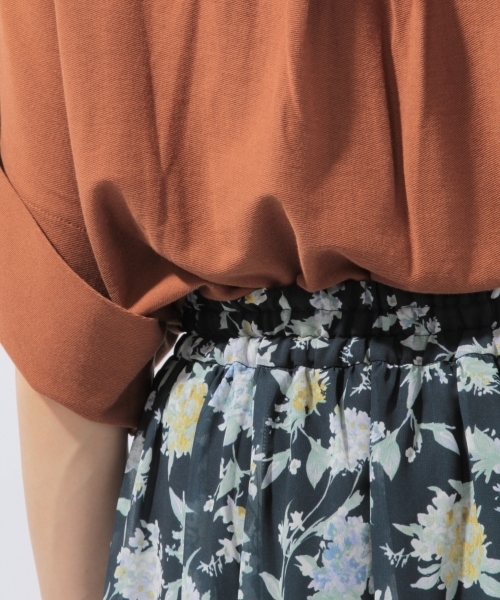 laboratory work（ラボラトリーワーク）の「花柄ロングスカート（スカート・レディース・ライトグレー/ネイビー/イエロー・MEDIUM）」の9枚目の写真