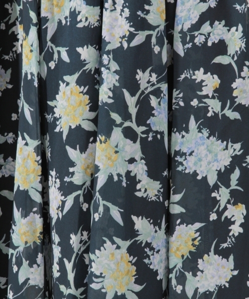 laboratory work（ラボラトリーワーク）の「花柄ロングスカート（スカート・レディース・ライトグレー/ネイビー/イエロー・MEDIUM）」の6枚目の写真