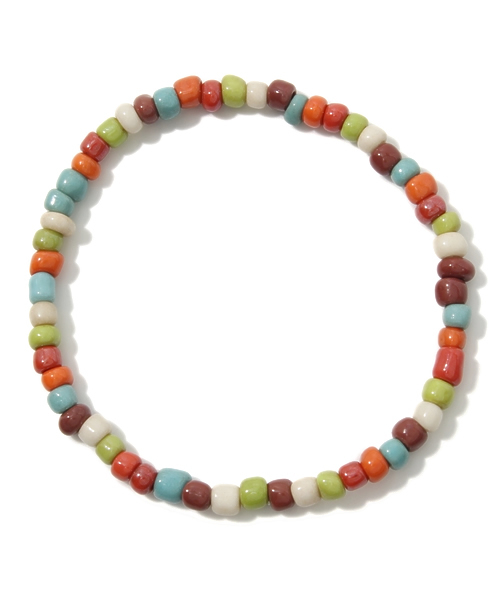 coen(コーエン)の「カラービーズブレスレット(ブレスレット・レディース・ブラック/ナチュラル/ブラウン/レッド/オレンジ/イエロー/ライム/ターコイズブルー/その他1/その他2/その他3/その他4・フリー)」の1枚目の写真