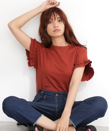 FREE'S MART | フリルスリーブカットソー(Tシャツ/カットソー)