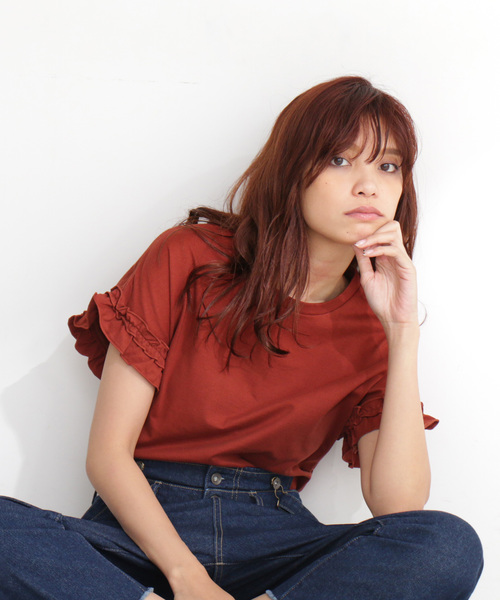 FREE'S MART(フリーズマート)の「フリルスリーブカットソー(Tシャツ/カットソー・レディース・ブラック/ホワイト/ホワイト系その他/ブラウン/ブルー・FREE)」の18枚目の写真