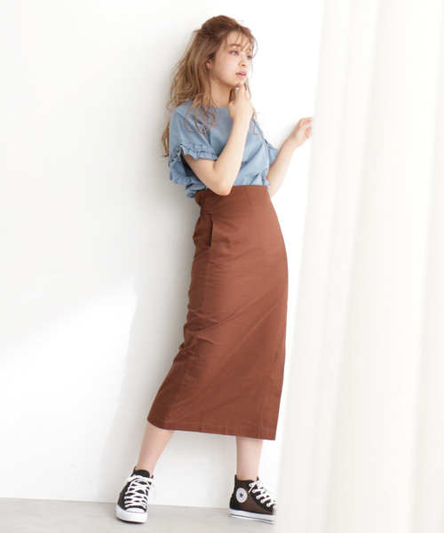 FREE'S MART(フリーズマート)の「フリルスリーブカットソー(Tシャツ/カットソー・レディース・ブラック/ホワイト/ホワイト系その他/ブラウン/ブルー・FREE)」の9枚目の写真