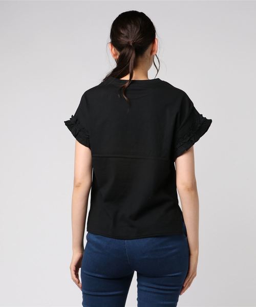 FREE'S MART(フリーズマート)の「フリルスリーブカットソー(Tシャツ/カットソー・レディース・ブラック/ホワイト/ホワイト系その他/ブラウン/ブルー・FREE)」の7枚目の写真