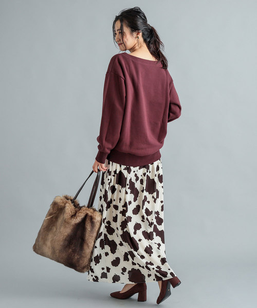 RIVE DROITE（リヴドロワ）の「【洗える】ボートネックヘビー裏毛カットソー（Tシャツ/カットソー・レディース・ボルドー/ネイビー・FREE）」の10枚目の写真