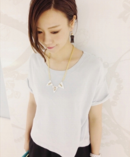 Another Edition（アナザーエディション）の「■AE ウラケ  S/SL PO ◆（Tシャツ/カットソー・レディース・ホワイト/イエロー/ライトブルー・フリー）」の3枚目の写真