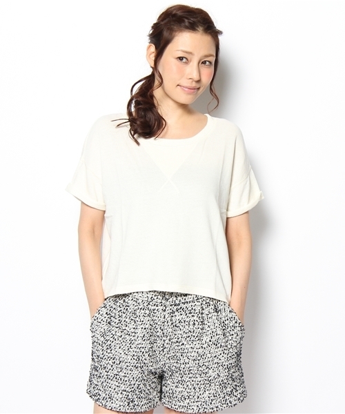 Another Edition（アナザーエディション）の「■AE ウラケ  S/SL PO ◆（Tシャツ/カットソー・レディース・ホワイト/イエロー/ライトブルー・フリー）」の2枚目の写真