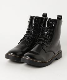 KOBE LETTUCE（コウベレタス）の「[エナメル/スムース]8ホールレースアップボリュームワークブーツ＊レディース/シューズ/ショートブーツ[I1626]神戸レタス（ブーツ）」