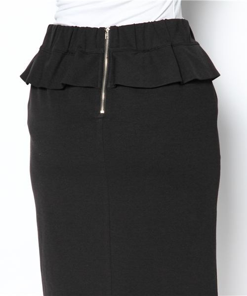 NANO universe（ナノユニバース）の「ペプラムフリルペンシルスカート（スカート・レディース・モカ/ブルー/ブラック/チャコール・FREE）」の12枚目の写真