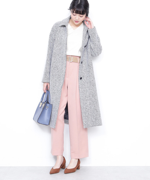 N.（N. Natural Beauty Basic）（エヌエヌナチュラルビューティーベーシック）の「ウォーム総針Ｖネックニット（ニット/セーター・レディース・ホワイト/ブラック/グレー/ホワイト系その他/パープル/ピンク・MEDIUM）」の7枚目の写真