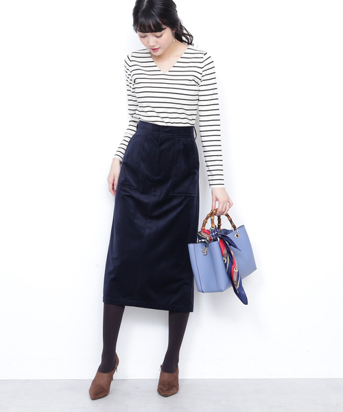 N.（N. Natural Beauty Basic）（エヌエヌナチュラルビューティーベーシック）の「ウォーム総針Ｖネックニット（ニット/セーター・レディース・ホワイト/ブラック/グレー/ホワイト系その他/パープル/ピンク・MEDIUM）」の12枚目の写真