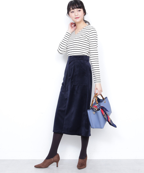N.（N. Natural Beauty Basic）（エヌエヌナチュラルビューティーベーシック）の「ウォーム総針Ｖネックニット（ニット/セーター・レディース・ホワイト/ブラック/グレー/ホワイト系その他/パープル/ピンク・MEDIUM）」の18枚目の写真