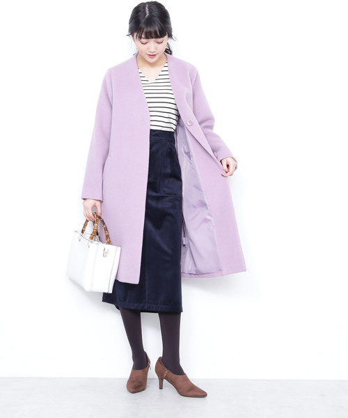 N.（N. Natural Beauty Basic）（エヌエヌナチュラルビューティーベーシック）の「ウォーム総針Ｖネックニット（ニット/セーター・レディース・ホワイト/ブラック/グレー/ホワイト系その他/パープル/ピンク・MEDIUM）」の9枚目の写真