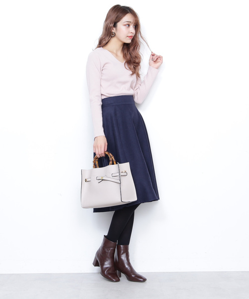 N.（N. Natural Beauty Basic）（エヌエヌナチュラルビューティーベーシック）の「ウォーム総針Ｖネックニット（ニット/セーター・レディース・ホワイト/ブラック/グレー/ホワイト系その他/パープル/ピンク・MEDIUM）」の21枚目の写真