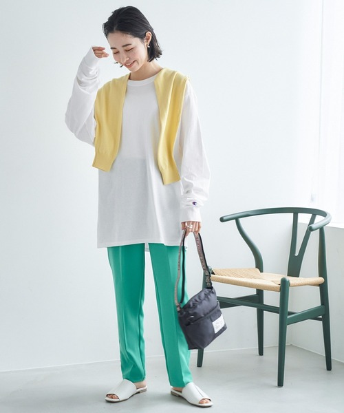 Champion(チャンピオン)の「【Champion Authentic T-SHIRTS】チャンピオン スーパーオーバーサイズ コットン L/S Tシャツ ロンT(Tシャツ/カットソー・レディース・ブラック/ホワイト/ネイビー/グレー/レッド/ロイヤルブルー・M/L/S/XL)」の17枚目の写真