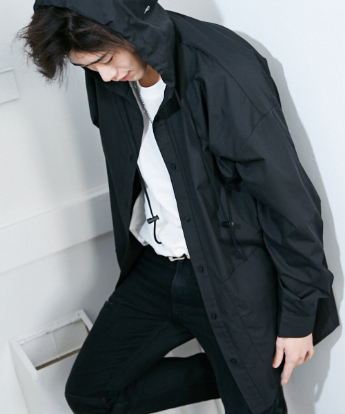 kutir（クティール）の「フードシャツブルゾン（ブルゾン・メンズ・ベージュ/ブラック・MEDIUM/LARGE）」の2枚目の写真