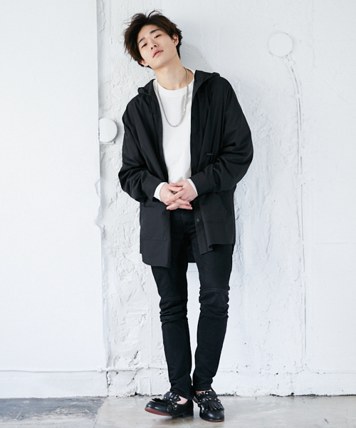 kutir（クティール）の「フードシャツブルゾン（ブルゾン・メンズ・ベージュ/ブラック・MEDIUM/LARGE）」の17枚目の写真