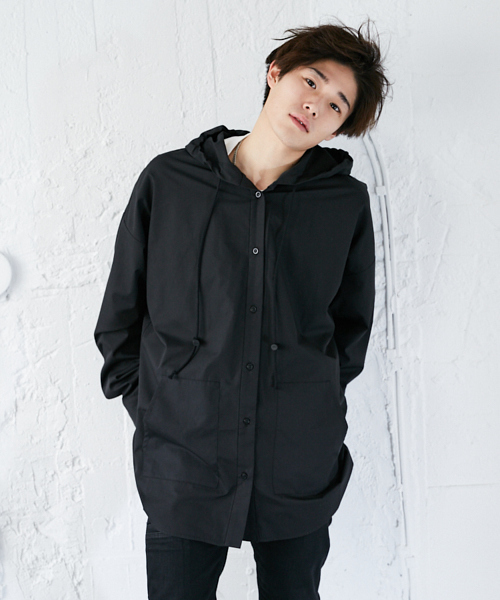 kutir（クティール）の「フードシャツブルゾン（ブルゾン・メンズ・ベージュ/ブラック・MEDIUM/LARGE）」の21枚目の写真