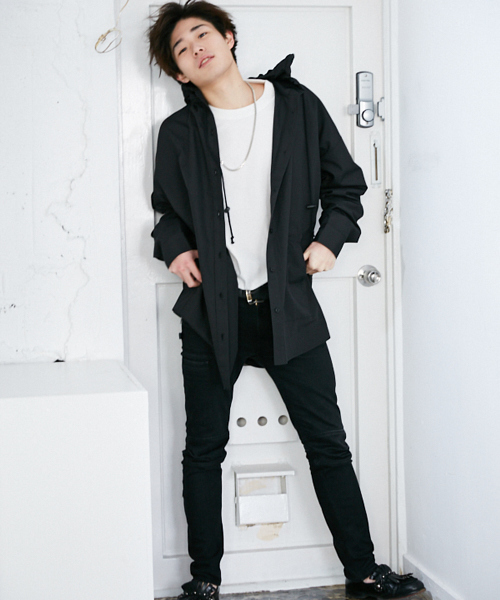 kutir（クティール）の「フードシャツブルゾン（ブルゾン・メンズ・ベージュ/ブラック・MEDIUM/LARGE）」の6枚目の写真