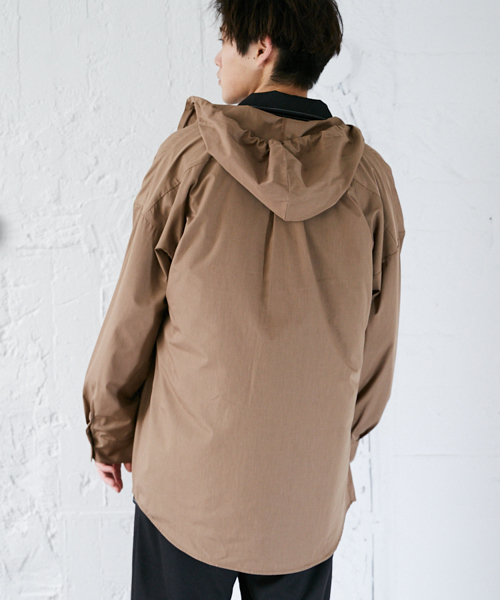 kutir（クティール）の「フードシャツブルゾン（ブルゾン・メンズ・ベージュ/ブラック・MEDIUM/LARGE）」の12枚目の写真
