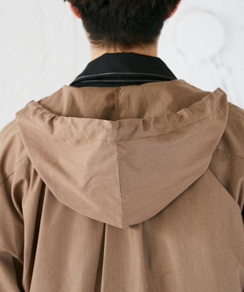 kutir（クティール）の「フードシャツブルゾン（ブルゾン・メンズ・ベージュ/ブラック・MEDIUM/LARGE）」の15枚目の写真