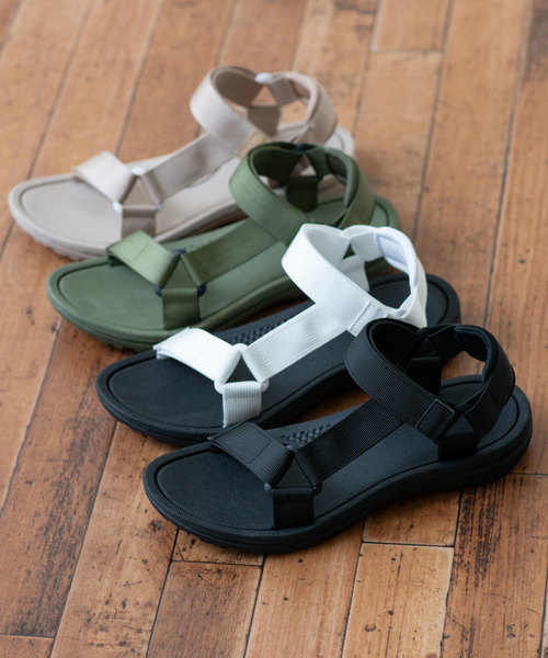 menue（メヌエ）の「シンプル ベルクロ スポーツサンダル（サンダル・レディース・ブラック/カーキ/ホワイト系その他/ピンクベージュ・23.0cm/24.0cm/25.0cm/26.0cm/27.0cm/22.0cm/18.0cm/19.0cm/20.0cm/21.0cm）」の5枚目の写真