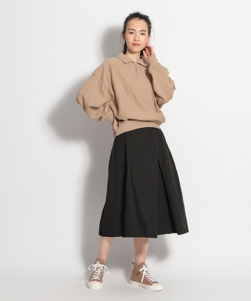 niko and...（ニコアンド）の「裏毛スキッパープルオーバー（Tシャツ/カットソー・レディース・ベージュ/ネイビー/グリーン・MEDIUM/LARGE）」の6枚目の写真