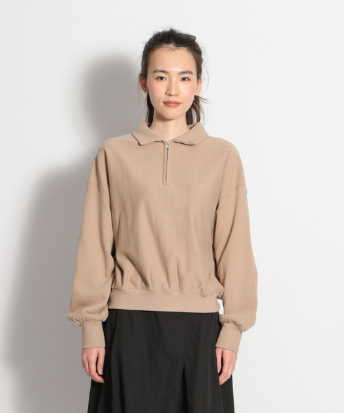 niko and...（ニコアンド）の「裏毛スキッパープルオーバー（Tシャツ/カットソー・レディース・ベージュ/ネイビー/グリーン・MEDIUM/LARGE）」の8枚目の写真