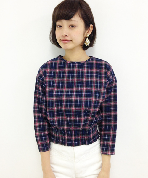 Kastane（カスタネ）の「【Kastane】ネルプルオーバー（シャツ/ブラウス・レディース・ブルー/ピンク/その他/その他20/グレー・FREE）」の4枚目の写真