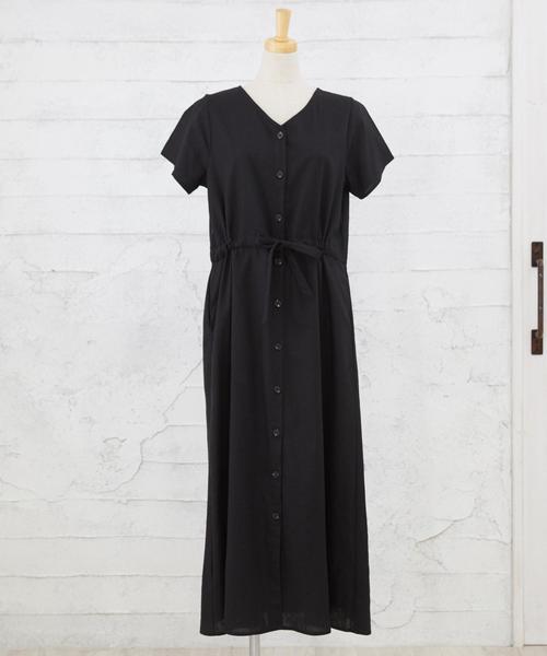 Doula Doula（ドゥーラドゥーラ）の「麻 ウエストリボンワンピース（ワンピース・レディース・ブラック/ブルー系その他/ベージュ系その他/ホワイト系その他/ブラック系その他/オフホワイト/ネイビー/ベージュ/グレー/カーキ/グリーン系その他/グレー系その他・FREE）」の14枚目の写真