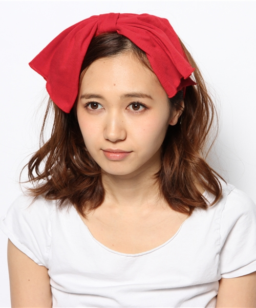 WEGO(ウィゴー)の「WEGO/ボリュームリボンターバン(ヘアバンド・レディース・ブラック/ライトグレー/ネイビー/パープル/レッド・FREE)」の8枚目の写真