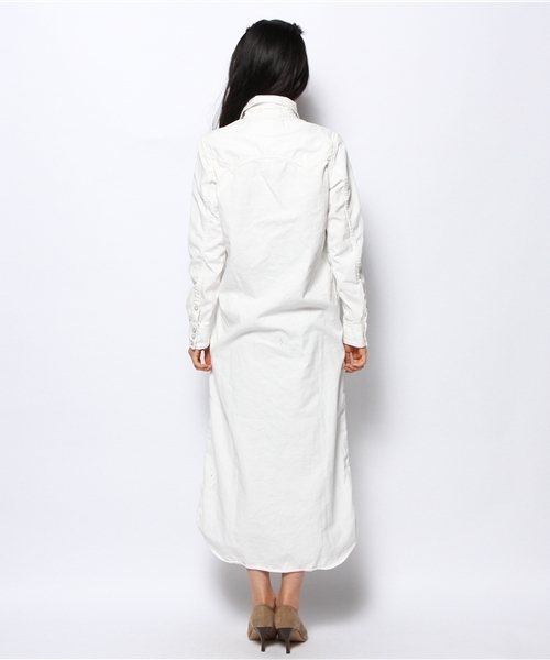 goa（ゴア）の「6OZ　ﾎﾜｲﾄﾃﾞﾆﾑﾛﾝｸﾞｼｬﾂ（シャツ/ブラウス・レディース・ホワイト・FREE）」の4枚目の写真