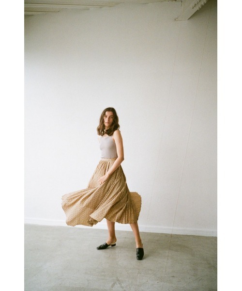 CLANE（クラネ）の「STRIPE FLOWER PLEATS SK（スカート）」 - WEAR