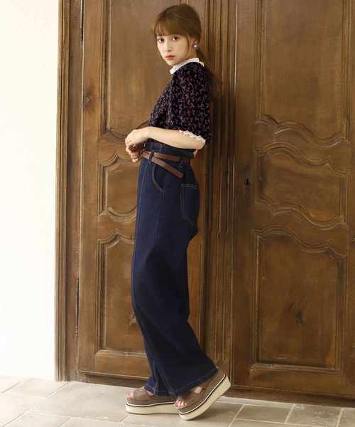 one after another NICE CLAUP(ワンアフターアナザーナイスクラップ)の「レース付きプチハイFlowerブラウス(シャツ/ブラウス・レディース・アイボリー/ホワイト系その他/ブラック/ブラック系その他・FREE)」の8枚目の写真